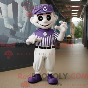 Paars Mime-mascottekostuum...