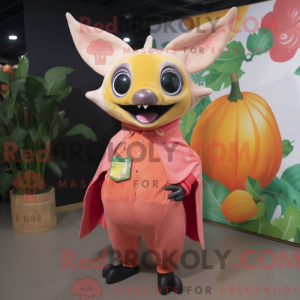 Peach Fruit Bat mascot...