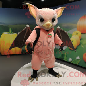 Peach Fruit Bat maskot...