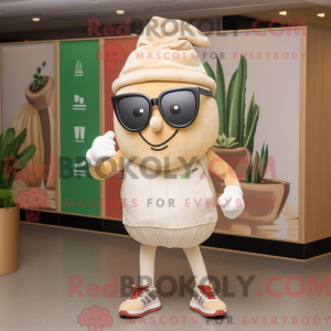 Beige Beet maskot kostume...