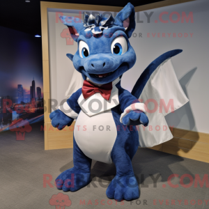 Navy Dragon mascot costume...