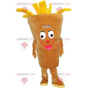 Maskottchenkegel von Pommes. Maskottchen-Snack-Chip-Laden -