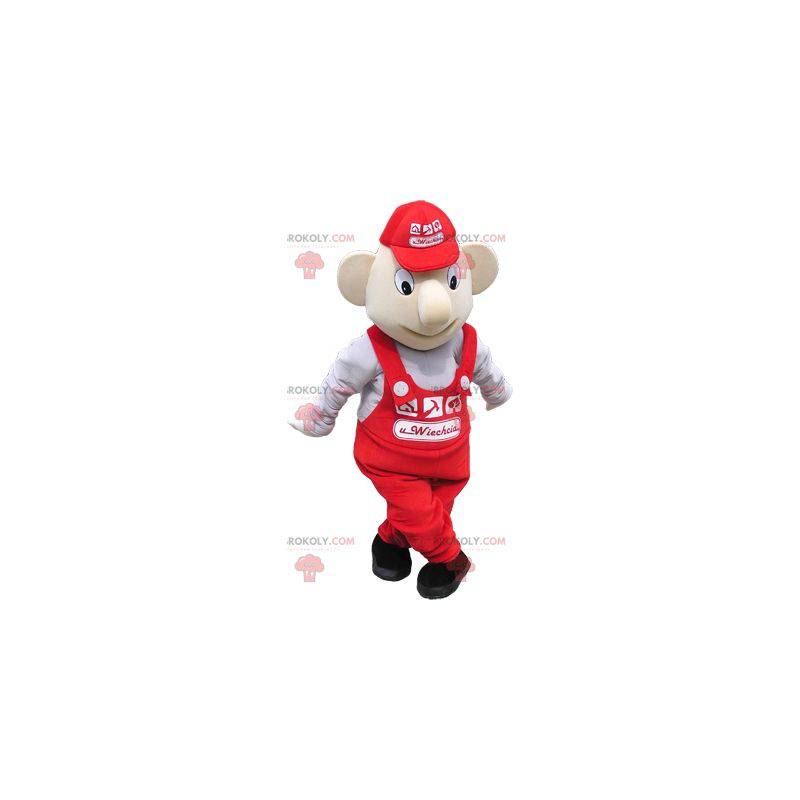 Garage worker salesman mascot - Redbrokoly.com