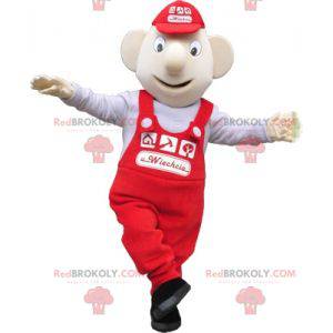 Garage worker salesman mascot - Redbrokoly.com