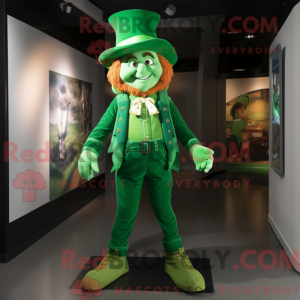 Green Leprechaun mascot...