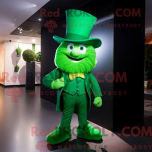 Green Leprechaun mascot...