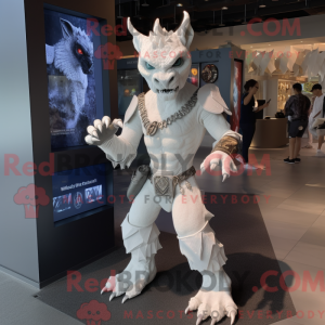 Hvid Gargoyle maskot...