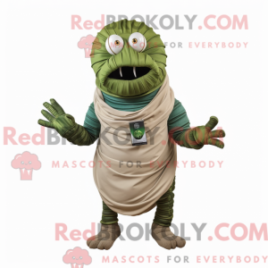 Grøn Trilobite maskot...