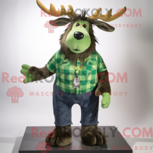 Grønn elg maskot kostyme...