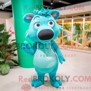 Cyan Wild Boar maskot...