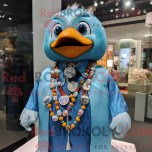 Himmelblå mandarin maskot...