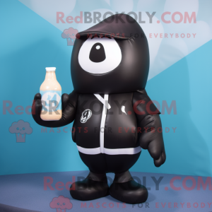 Sort Bottle Of Milk maskot...