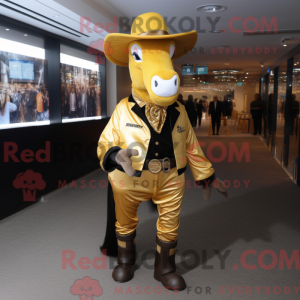 Gold Horseshoe maskot drakt...