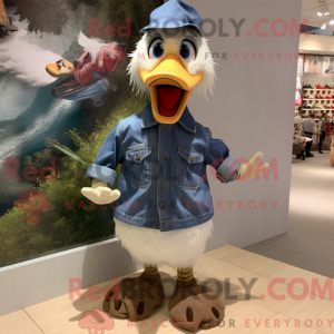 Navy Goose maskot kostume...
