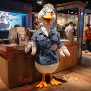 Navy Goose maskotdraktfigur...