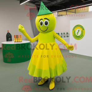 Citron gul grøn øl maskot...