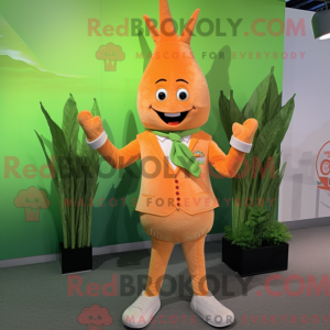 Oransje asparges maskot...
