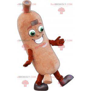 Mascotte de saucisse géante. Mascotte de charcuterie -