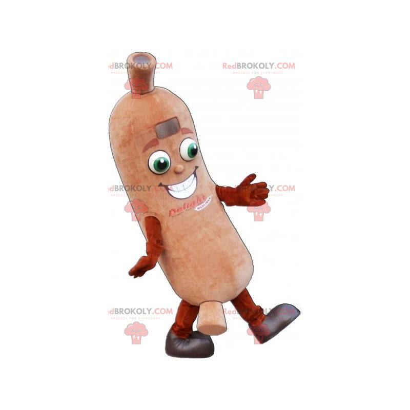 Mascotte de saucisse géante. Mascotte de charcuterie -