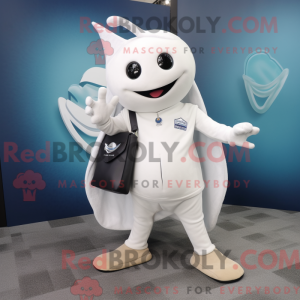 Hvid Stingray maskot...