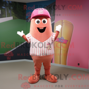 Roze friet mascottekostuum...