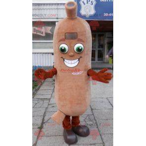 Mascotte de saucisse géante. Mascotte de charcuterie -