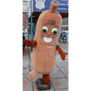 Mascotte de saucisse géante. Mascotte de charcuterie -