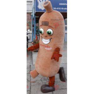 Mascotte de saucisse géante. Mascotte de charcuterie -