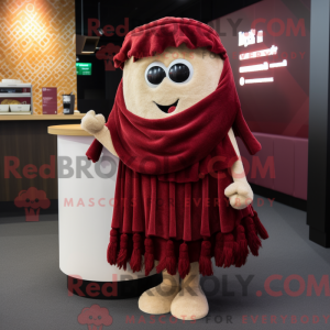 Maroon Lasagne maskot...