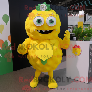 Postava maskota citronově...