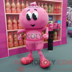 Pink Granat maskot kostume...