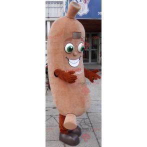 Mascotte de saucisse géante. Mascotte de charcuterie -