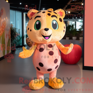 Pfirsich-Leopard-Maskottche...