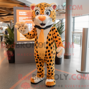 Peach Leopard mascot...