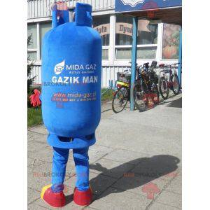 Mascote sorridente de cilindro de gás azul - Redbrokoly.com