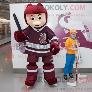 Maroon Ice Hockey Stick...