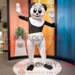 Hvit Mime-maskotdraktfigur...