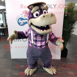 Purple Crocodile mascot...