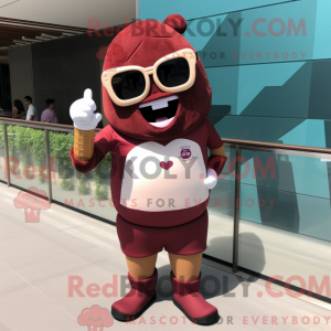 Maskotdraktfigura Maroon...