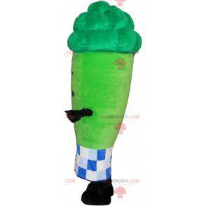 Grøn broccoli grøntsag maskot. Grøn mand - Redbrokoly.com