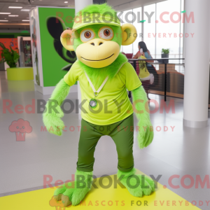 Postava maskota Lime Green...