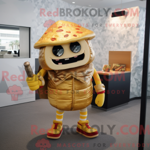 Gold Hamburger mascot...