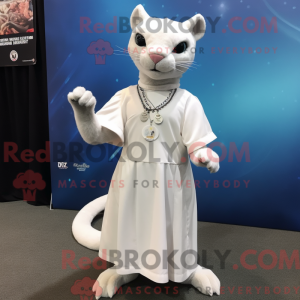 White Jaguarundi mascot...