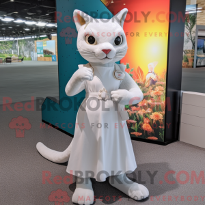 White Jaguarundi mascot...