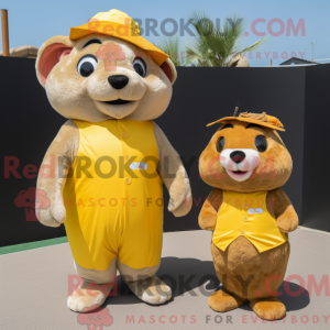 Gold Guinea Pig mascot...