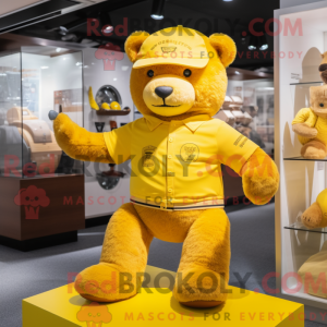 Gul bamse-maskotkostyme...