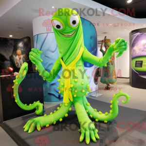 Postava maskota Lime Green...