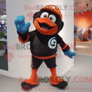 Black Clown Fish mascot...