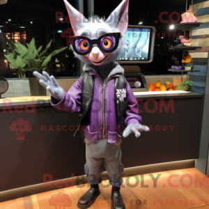 Lavendel Fruit Bat maskot...