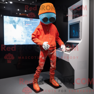 Computermascottekostuumkara...